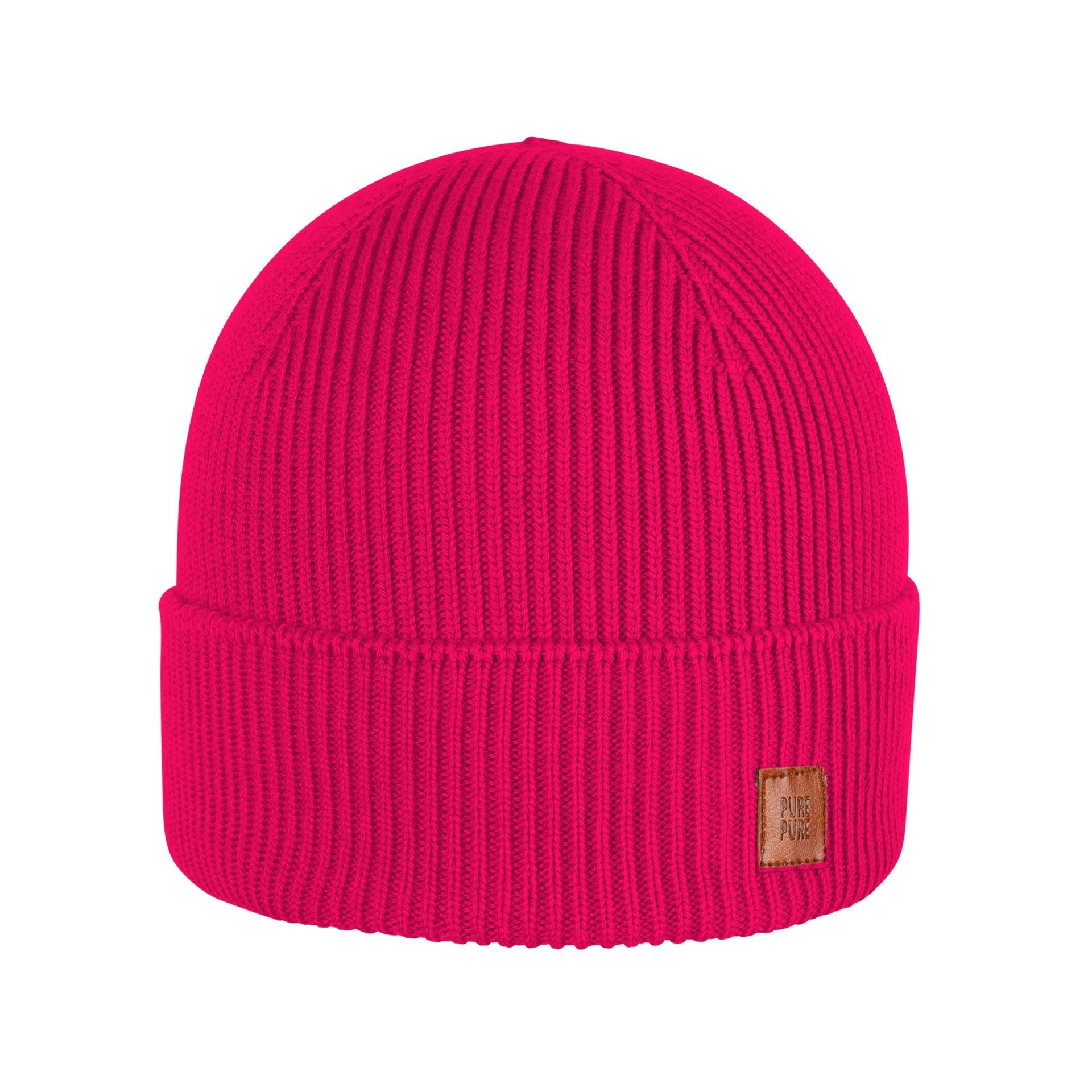 PurePure Umschlagmütze Wolle/Baumwolle/Seide - pink purepure