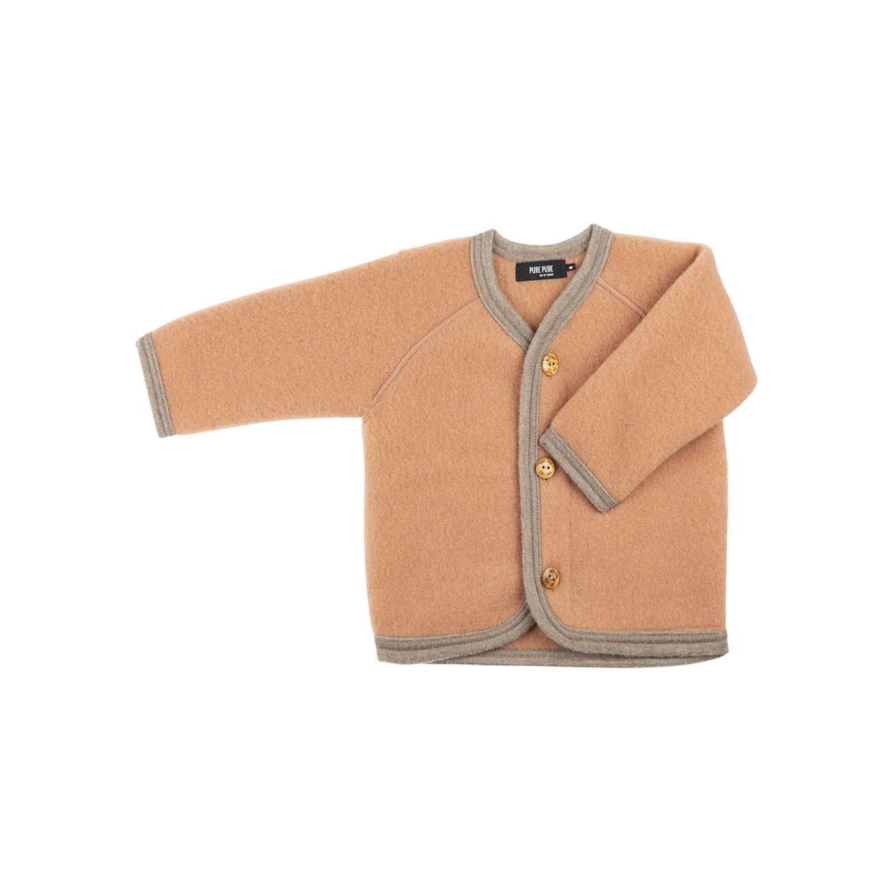 PurePure Wollfleece Babyjacke - Dusty-Apricot purepure