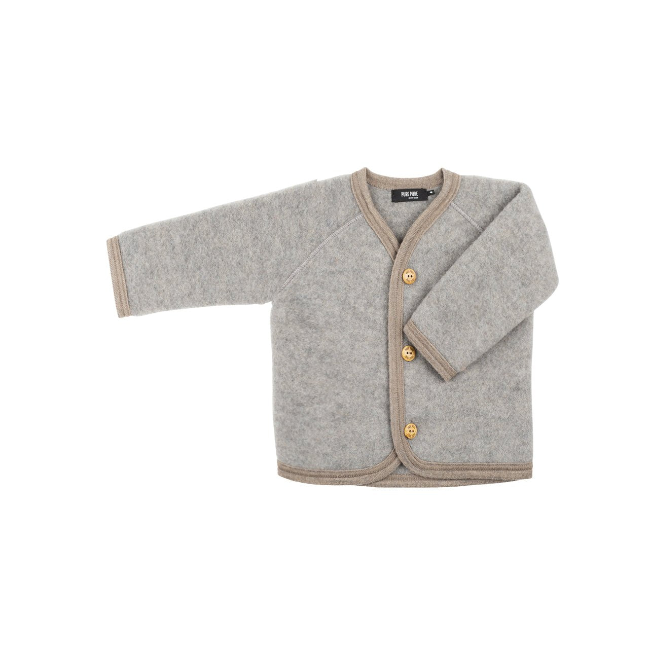 PurePure Wollfleece Babyjacke - Moonrock purepure