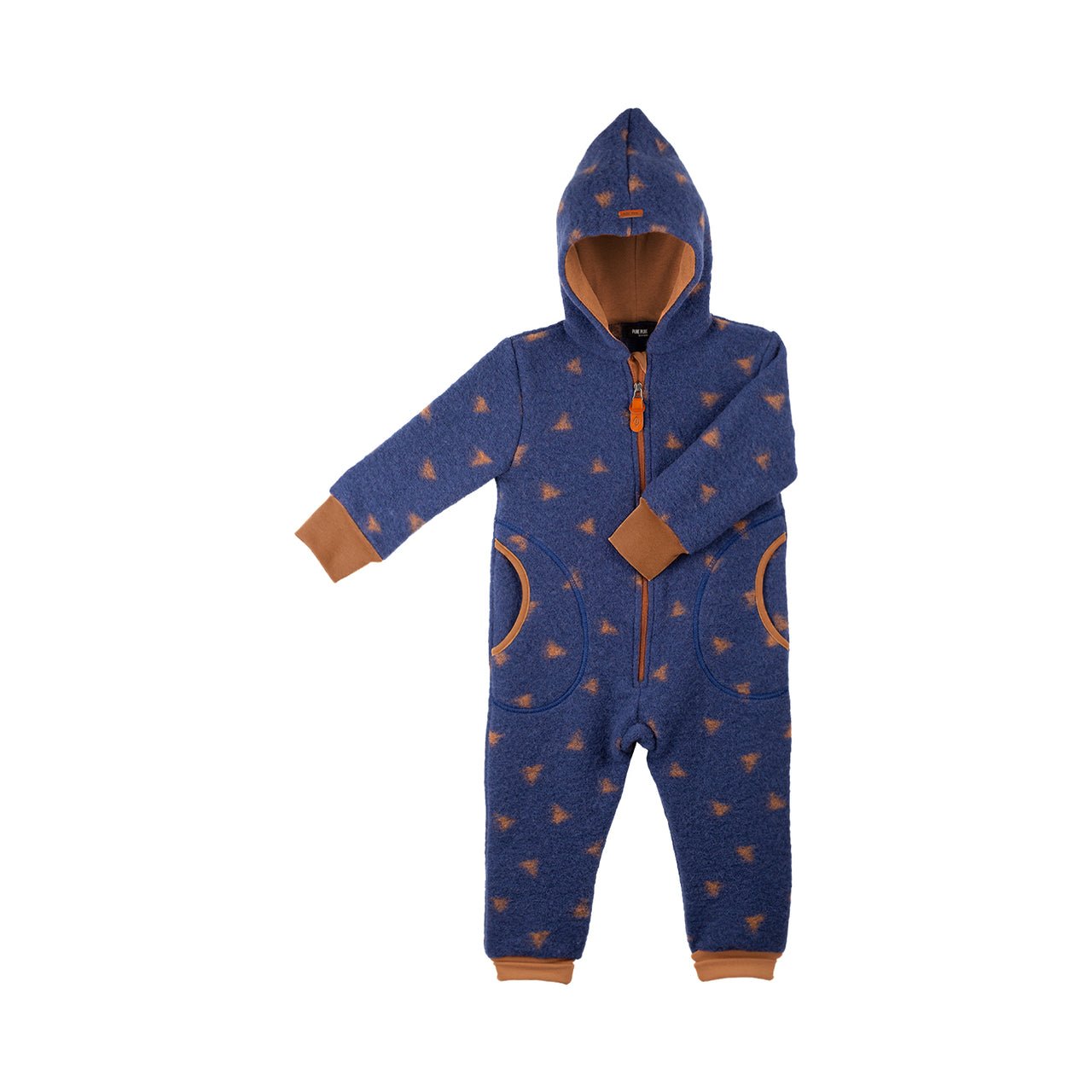 PurePure Wollwalk-Overall blau/ karamell purepure