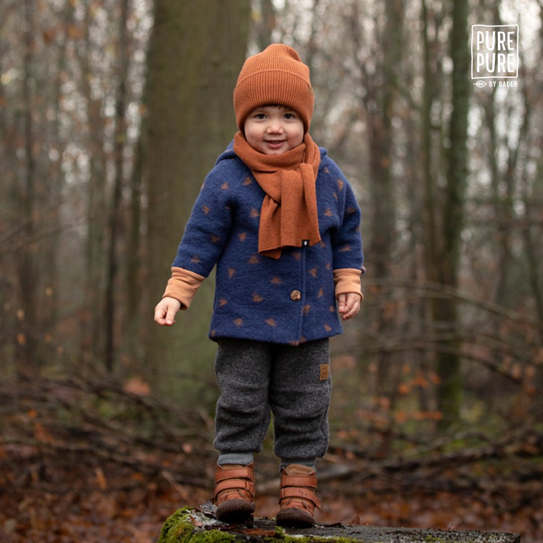 PurePure Wollwalk-Overall blau/ karamell purepure