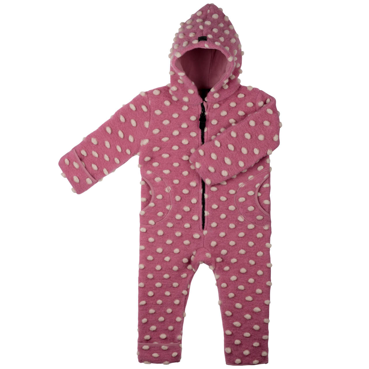 PurePure Wollwalk-Overall - Pink gepunktet purepure