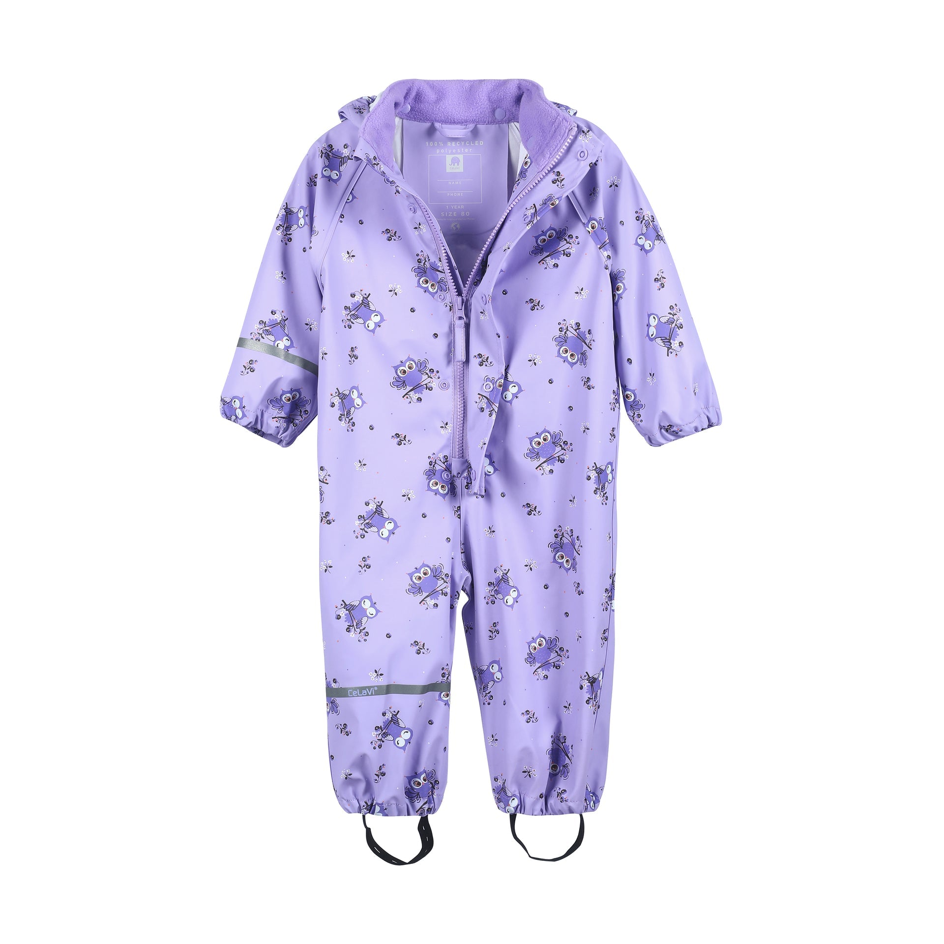 Regenoverall CeLaVi - Purple Rose -. Eulen CeLaVi