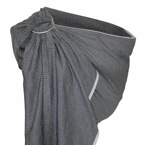 Ring Sling Storchenwiege Leo - schwarz-weiss storchenwiege