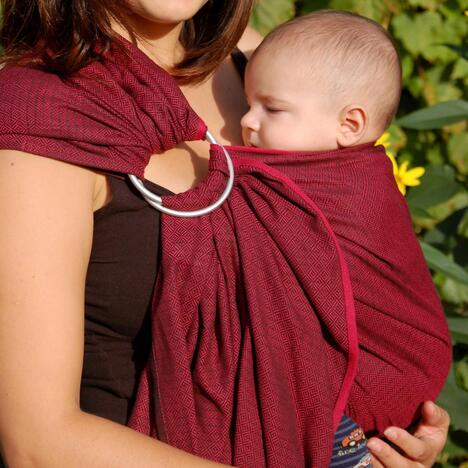 Ring Sling Storchenwiege Leo - schwarz-weiss storchenwiege