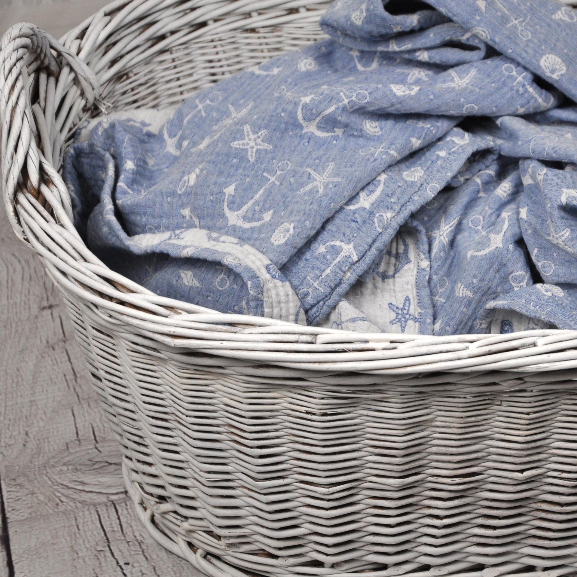 Schmusewolke Baby Musselindecke 120x120cm - Ankerliebe Schmusewolke