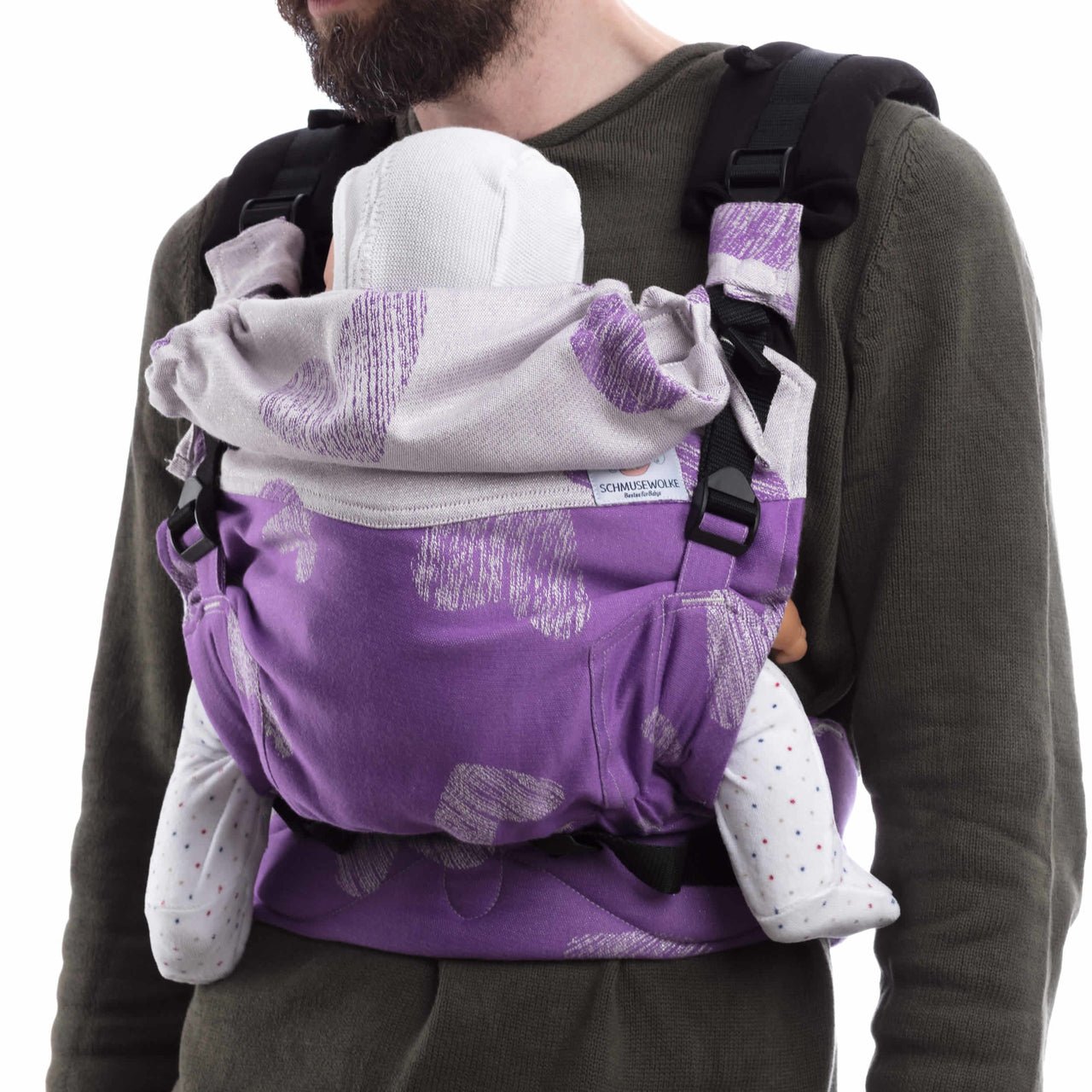 Schmusewolke Fullbuckle Heartline violet Shine Schmusewolke