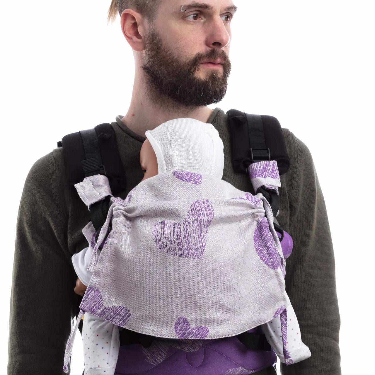 Schmusewolke Fullbuckle Heartline violet Shine Schmusewolke