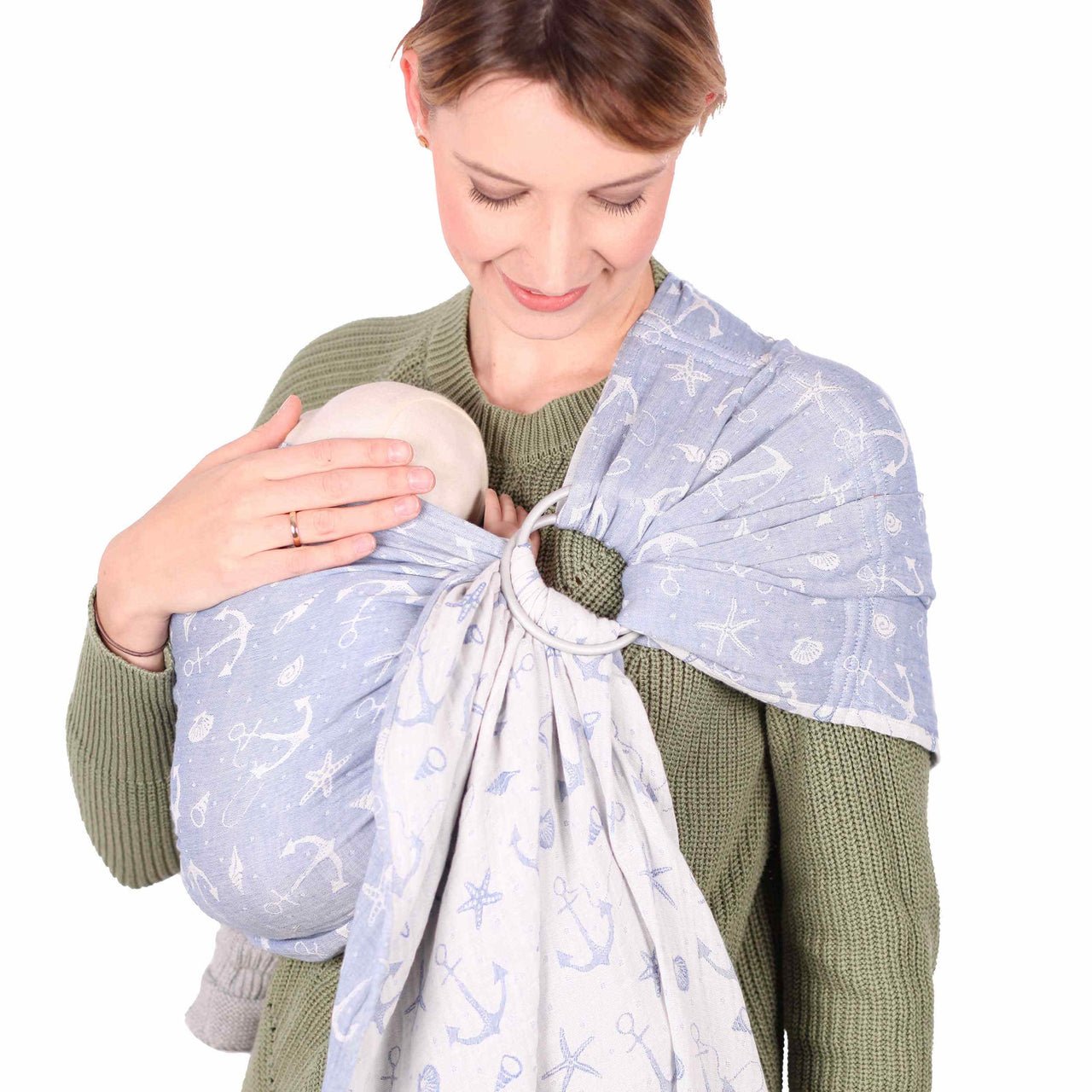 Schmusewolke RingSling Musselin Ankerliebe - Familienbande
