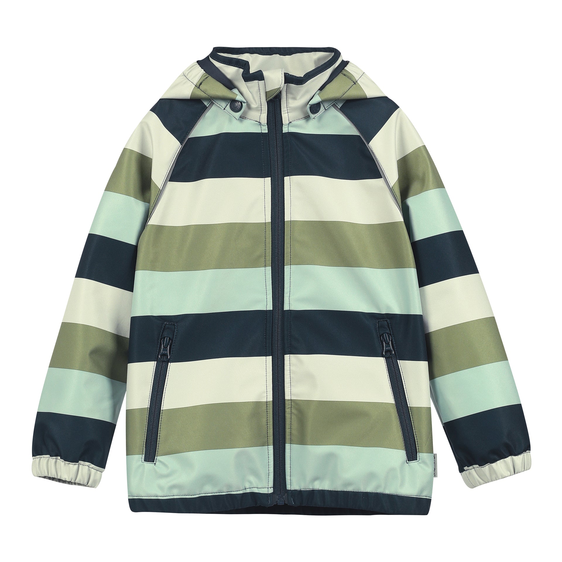 Softshelljacke - Blockstreifen grün Minymo