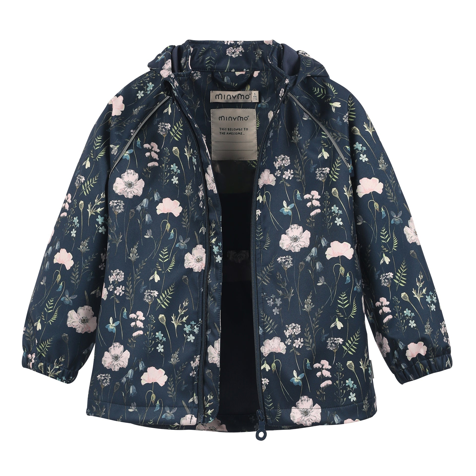 Softshelljacke - Blumen blau Minymo