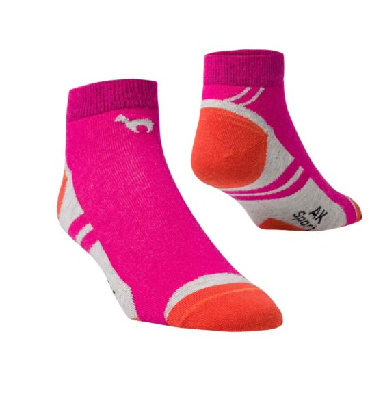 Alpaka Sportsneaker Socken Erwachsene - pink-orange - Familienbande - Apu Kuntur