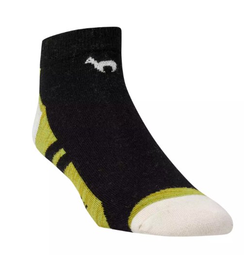 Alpaka Sportsneaker Socken Erwachsene - schwarz-grün Apu Kuntur