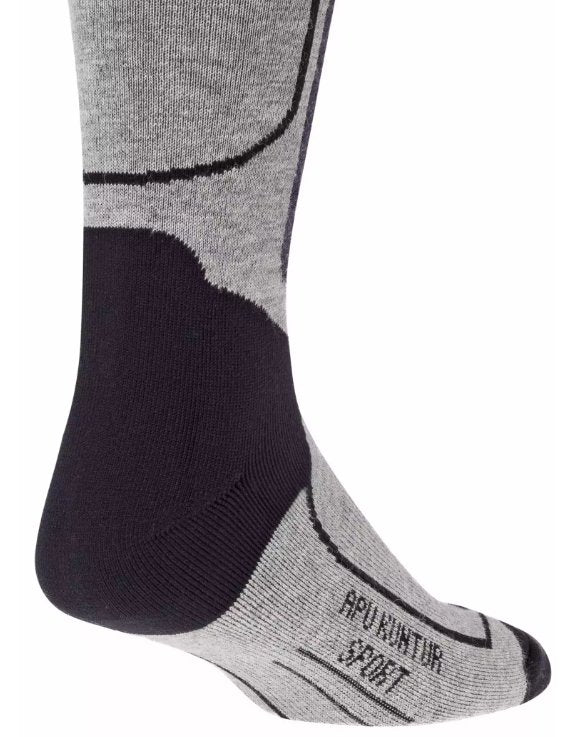 Alpaka Ski und Reitsocken - blau-grau Apu Kuntur