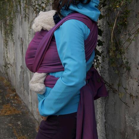 Storchenwiege Tragetuch - Leo Violett Grösse 6 storchenwiege