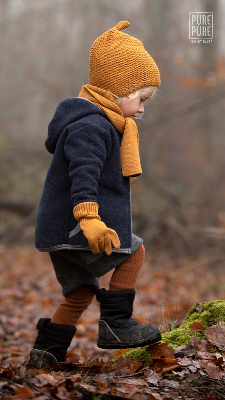 Strumpfhose Merinowolle/Baumwolle ermine/beige purepure