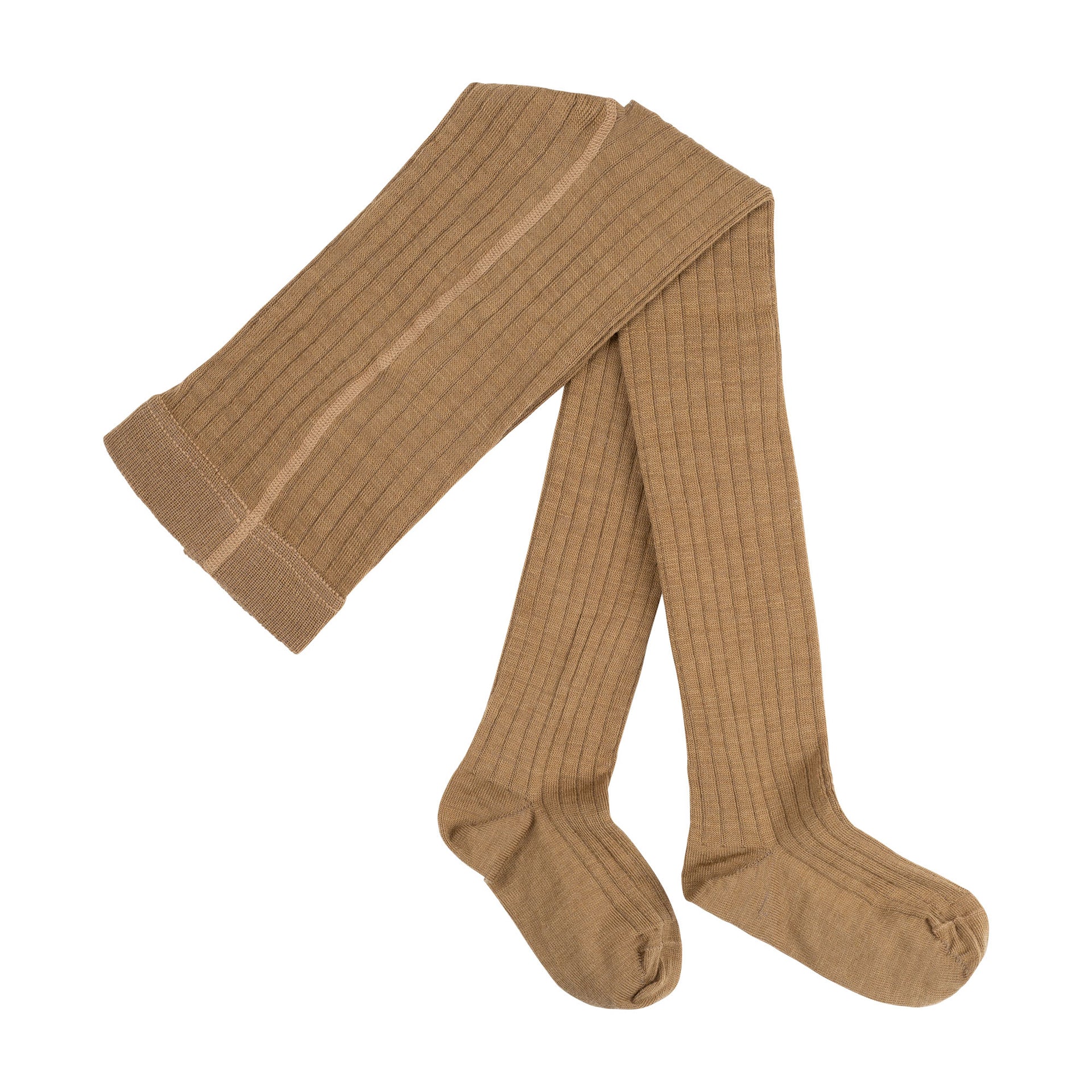 Strumpfhose Merinowolle/Baumwolle ermine/beige - Familienbande