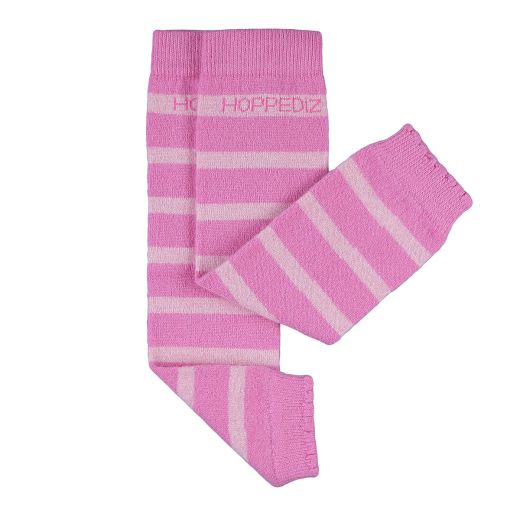 Stulpen aus Kaschmir/Merino Wolle pink mit rosa Streifen Hoppediz