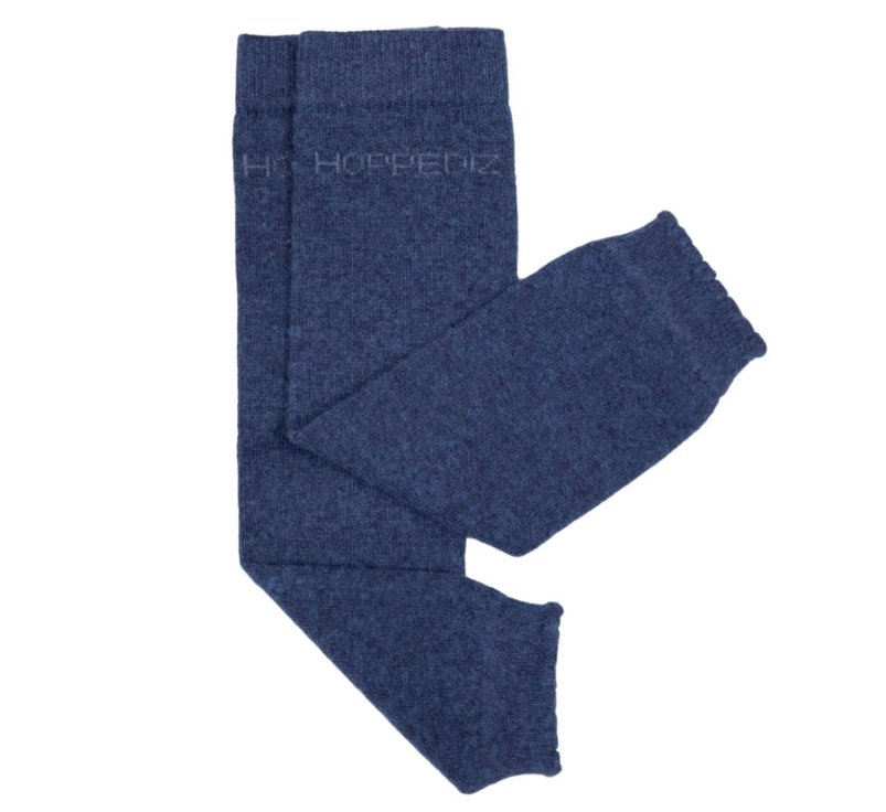 Stulpen aus Kaschmir/Merino Wolle uni navy Hoppediz