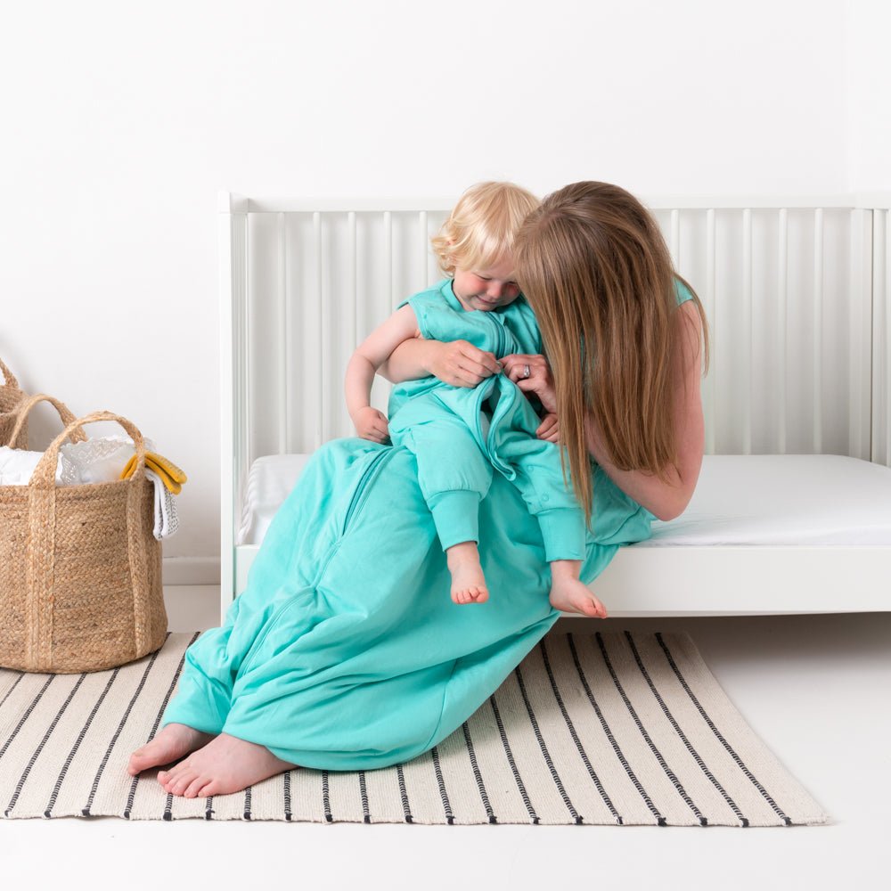 Schlummersack 2.5 Tog mit Umschlagmöglichkeit bei Füssen - Türkis Slumbersac