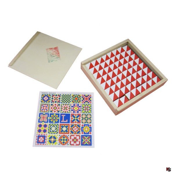 Würfelmosaik mit 64 Würfeln aus Holz Pinoccio Holzspielwaren