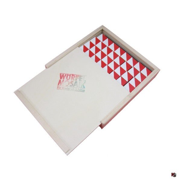 Würfelmosaik mit 64 Würfeln aus Holz Pinoccio Holzspielwaren