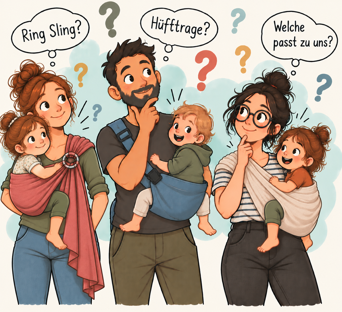 Hüfttragen im Vergleich: Seitentrage oder Ring Sling. Was passt zu euch?