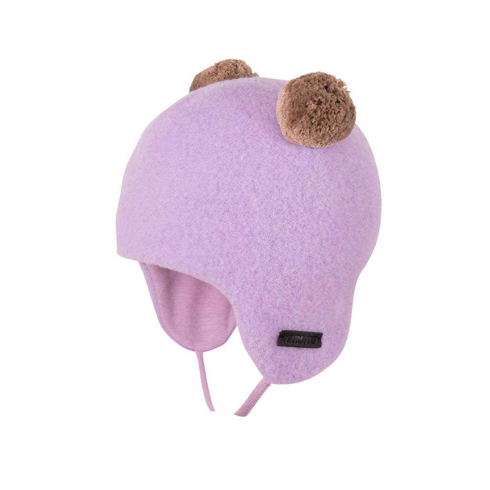 PurePure Baby Mütze mit 2 Bommel - lilac purepure