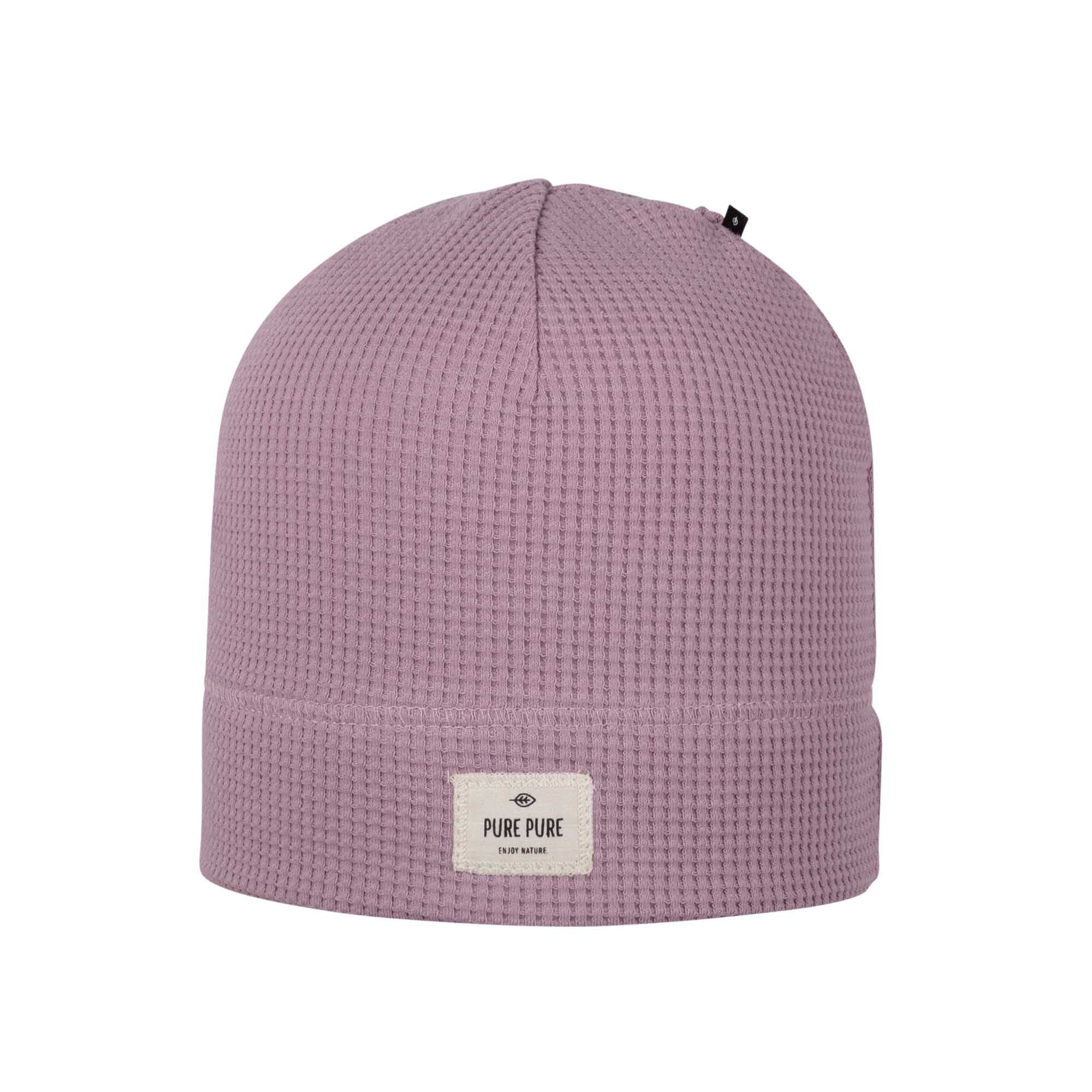 PurePure Beanie Waffeloptik - dark powder purepure
