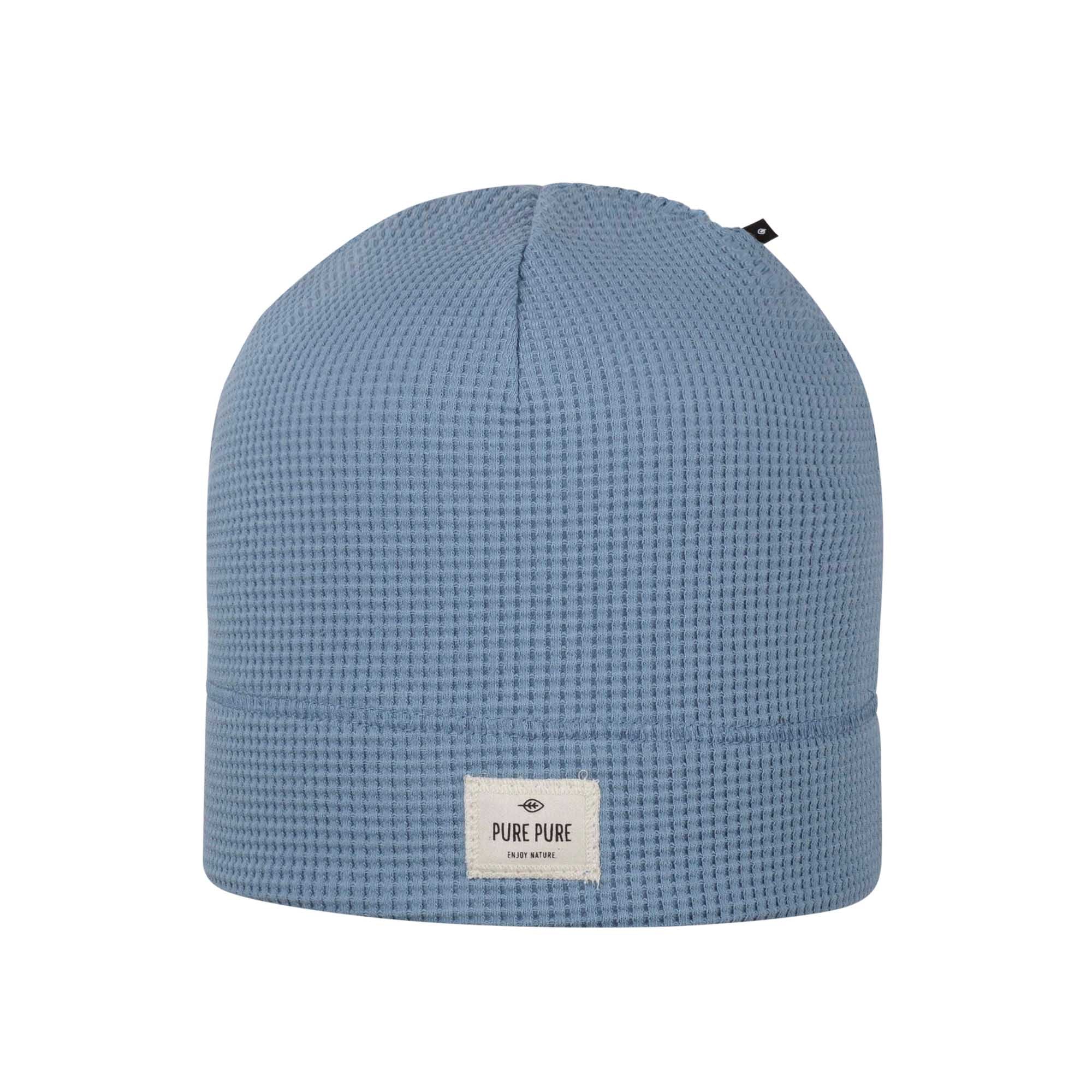 PurePure Beanie Waffeloptik -blue shadow purepure