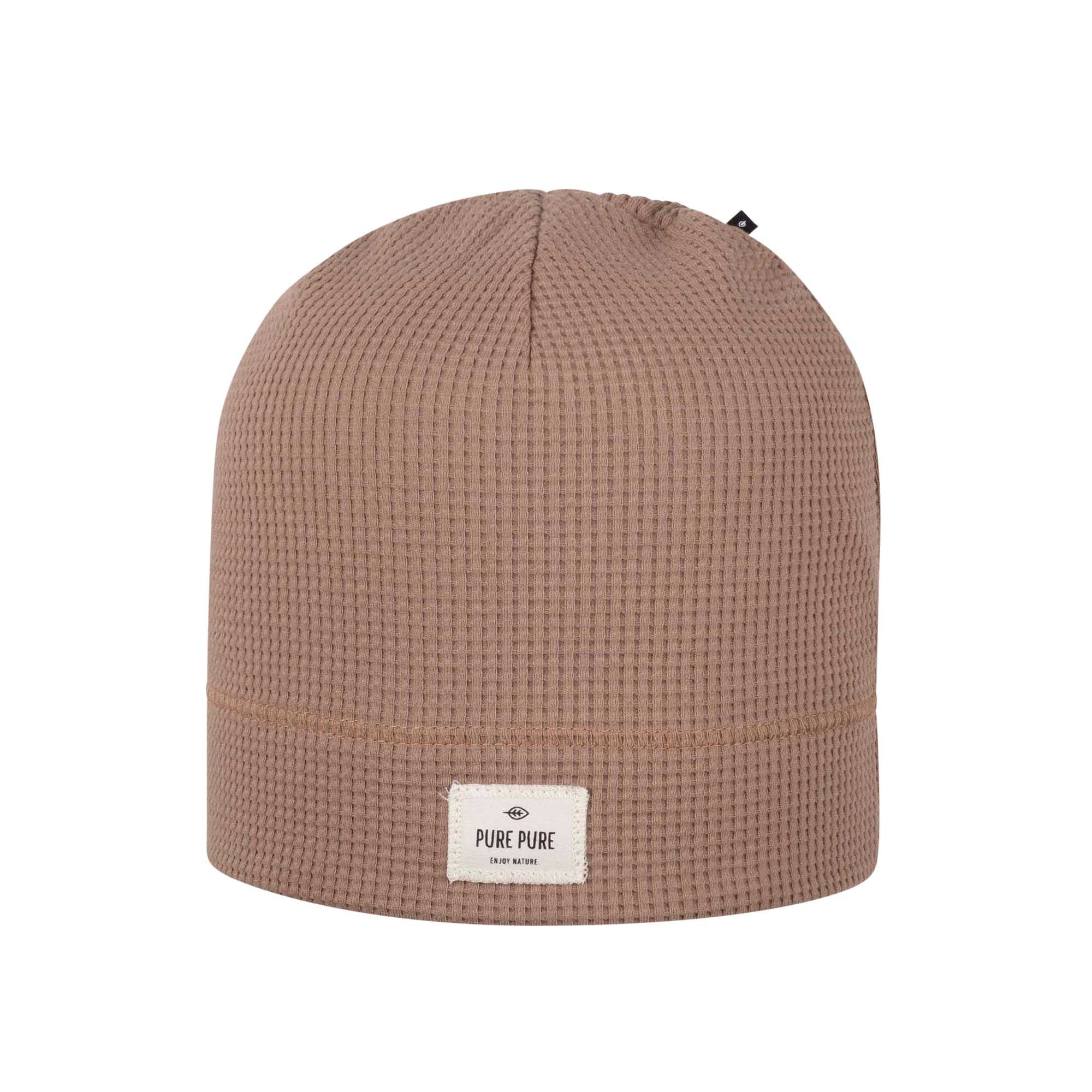 PurePure Beanie Waffeloptik - taupe purepure
