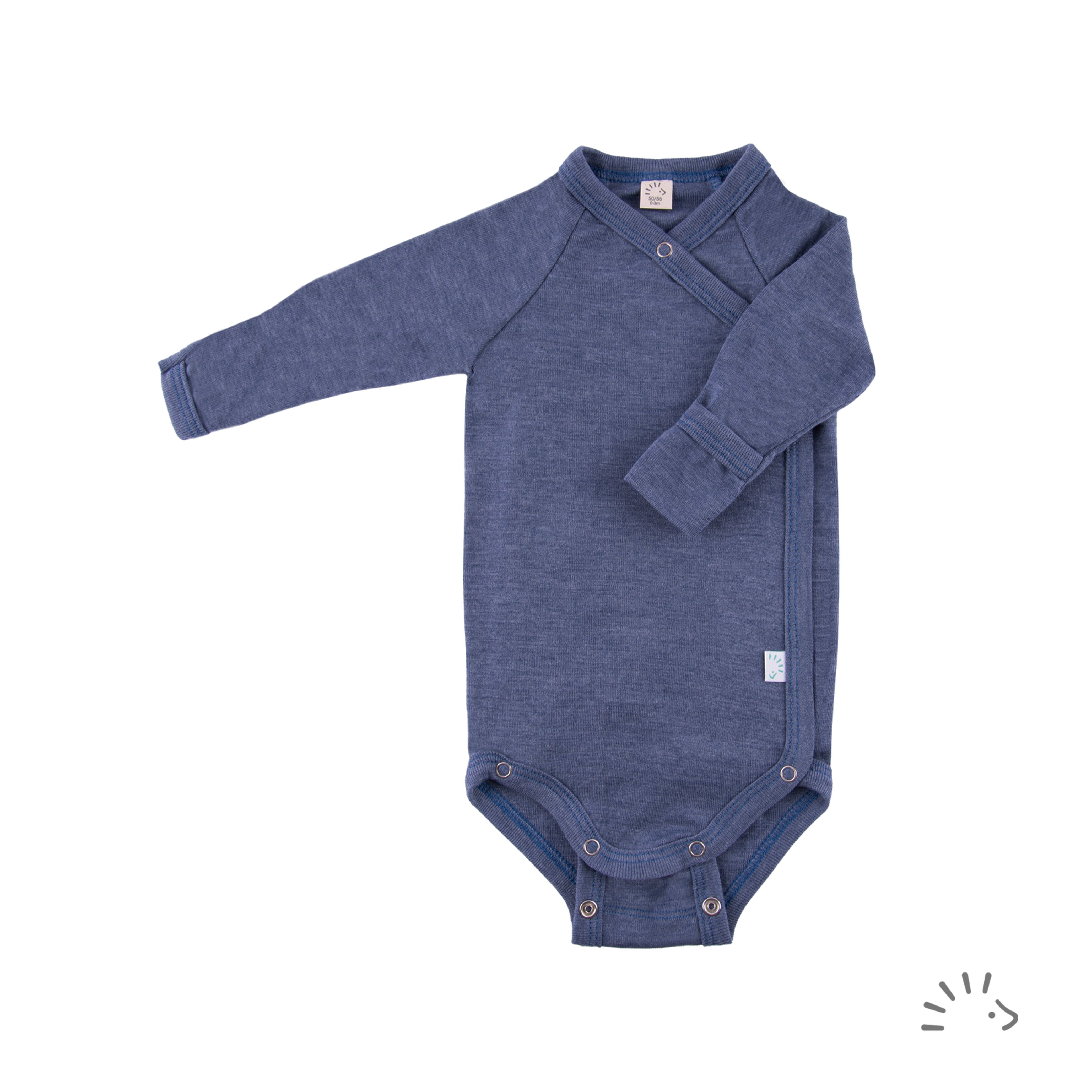 iobio by popolini Wickel-Body langarm - Ocean melange Popolini