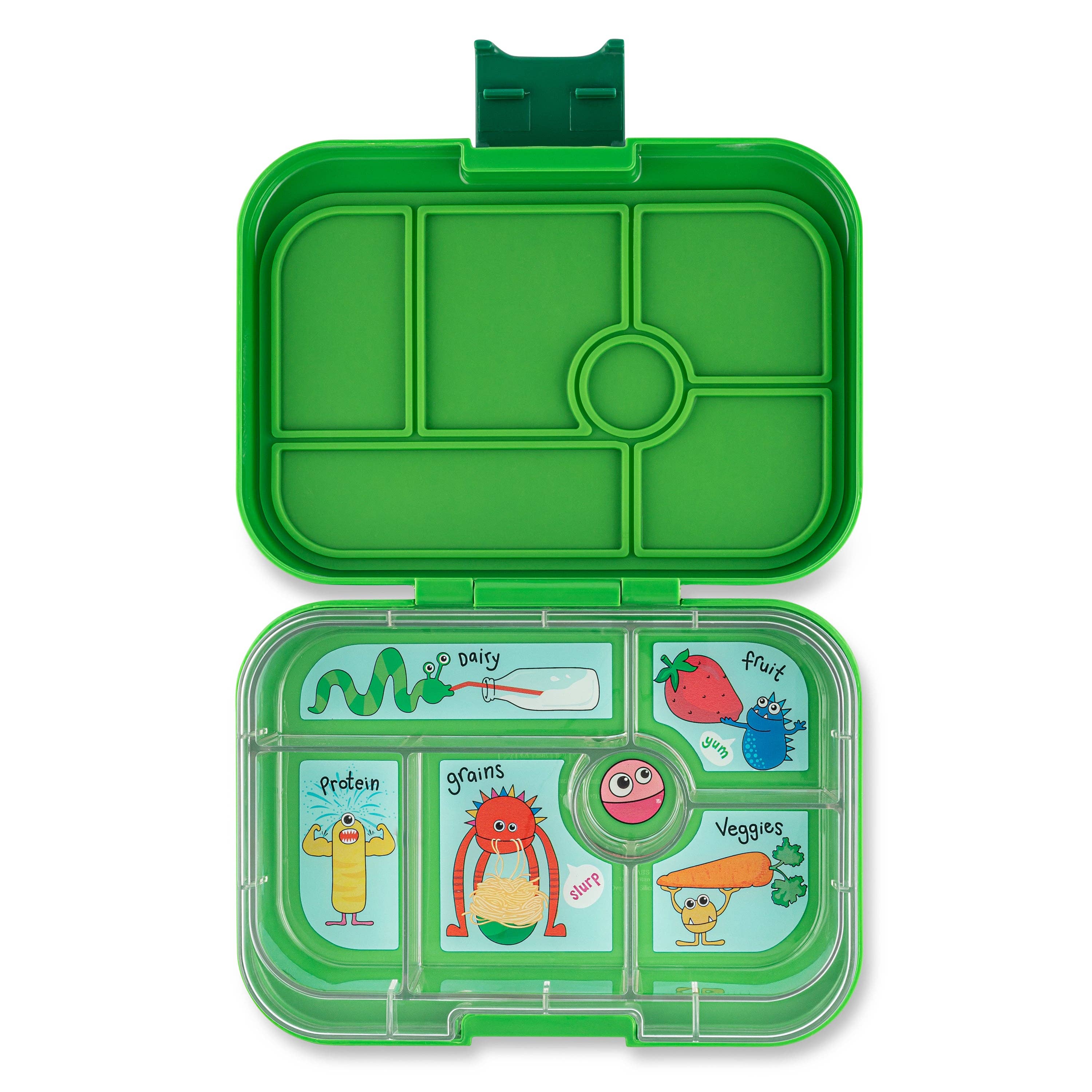 Auslaufsichere Bento-Box für Kinder - Yumbox Original Jurassic Green (Lustige Monster) Yumbox