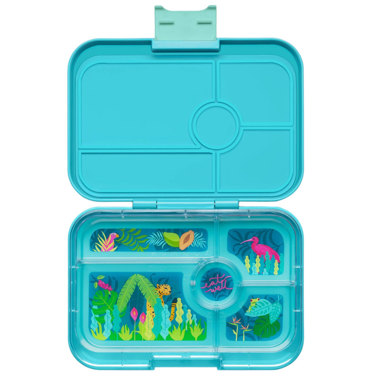 Yumbox Tapas - Auslaufsichere Bento-Box mit 4 oder 5 Fächern: Monte Carlo 5C with Clear Blue Tray Yumbox