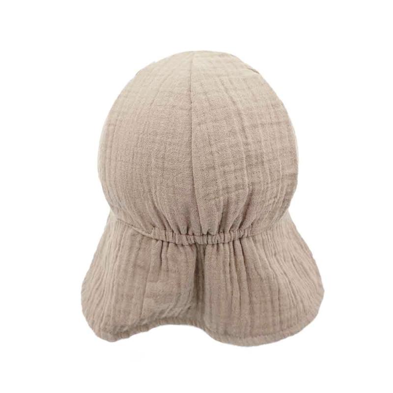 Maximo Musselinmütze mit Nackenschutz - beige meliert maximo