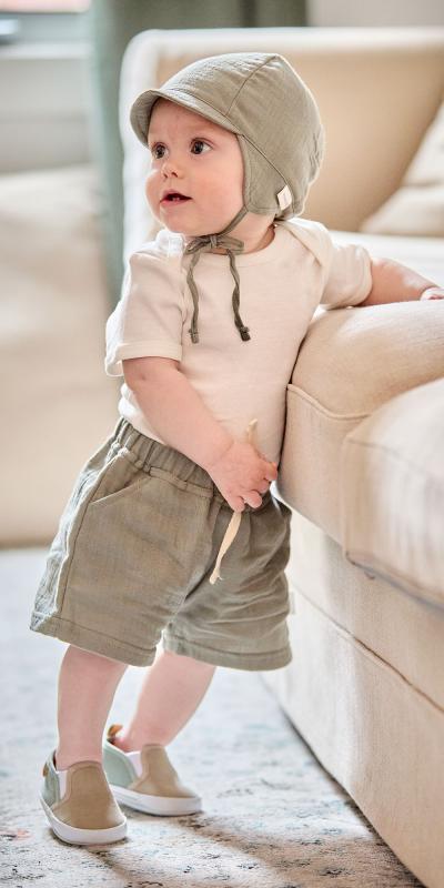 Maximo Musselin Baby-Shorts - beige meliert maximo