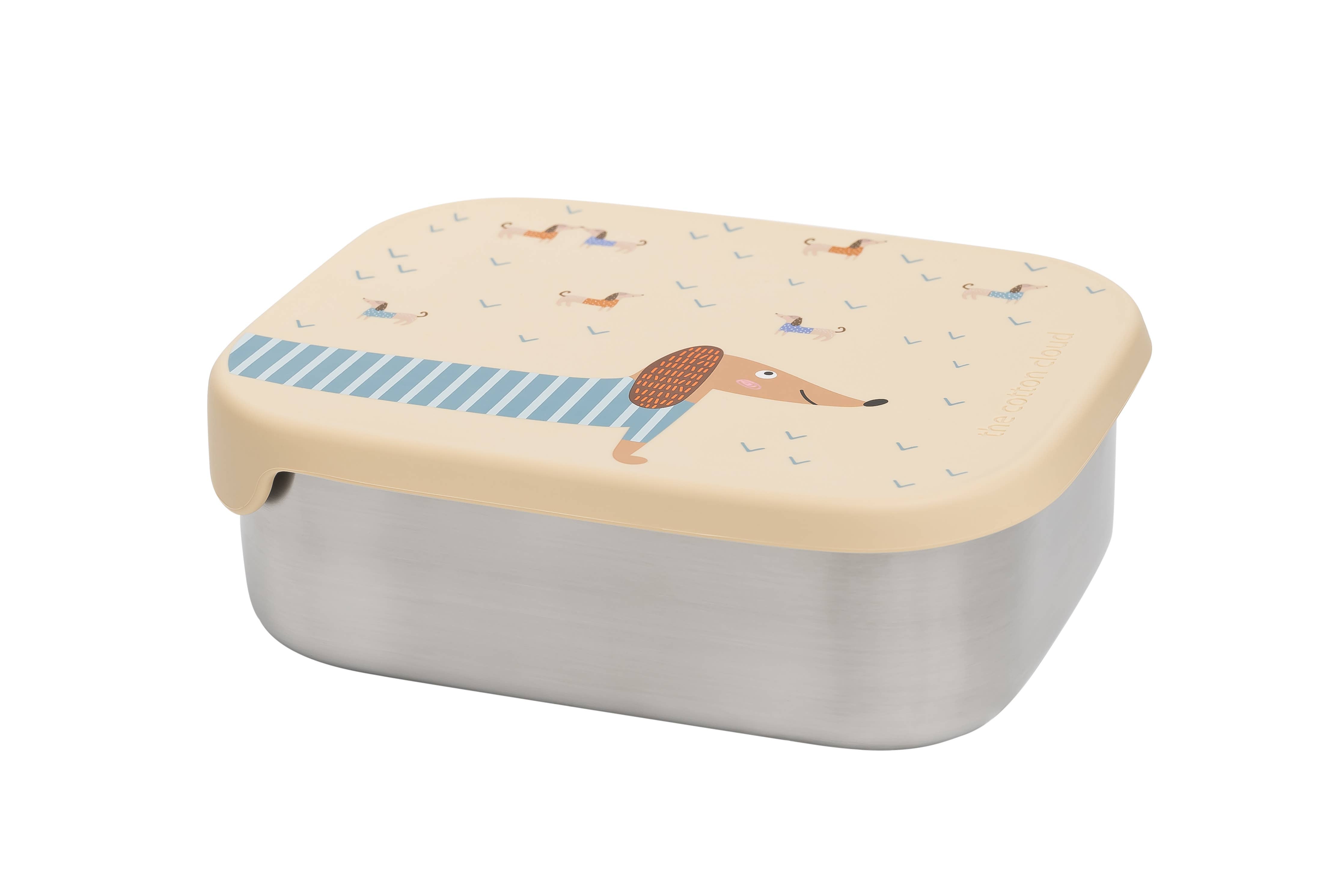LUNCHBOX AUS EDELSTAHL MIT Fächern FÜR KINDER Teckel the cotton cloud