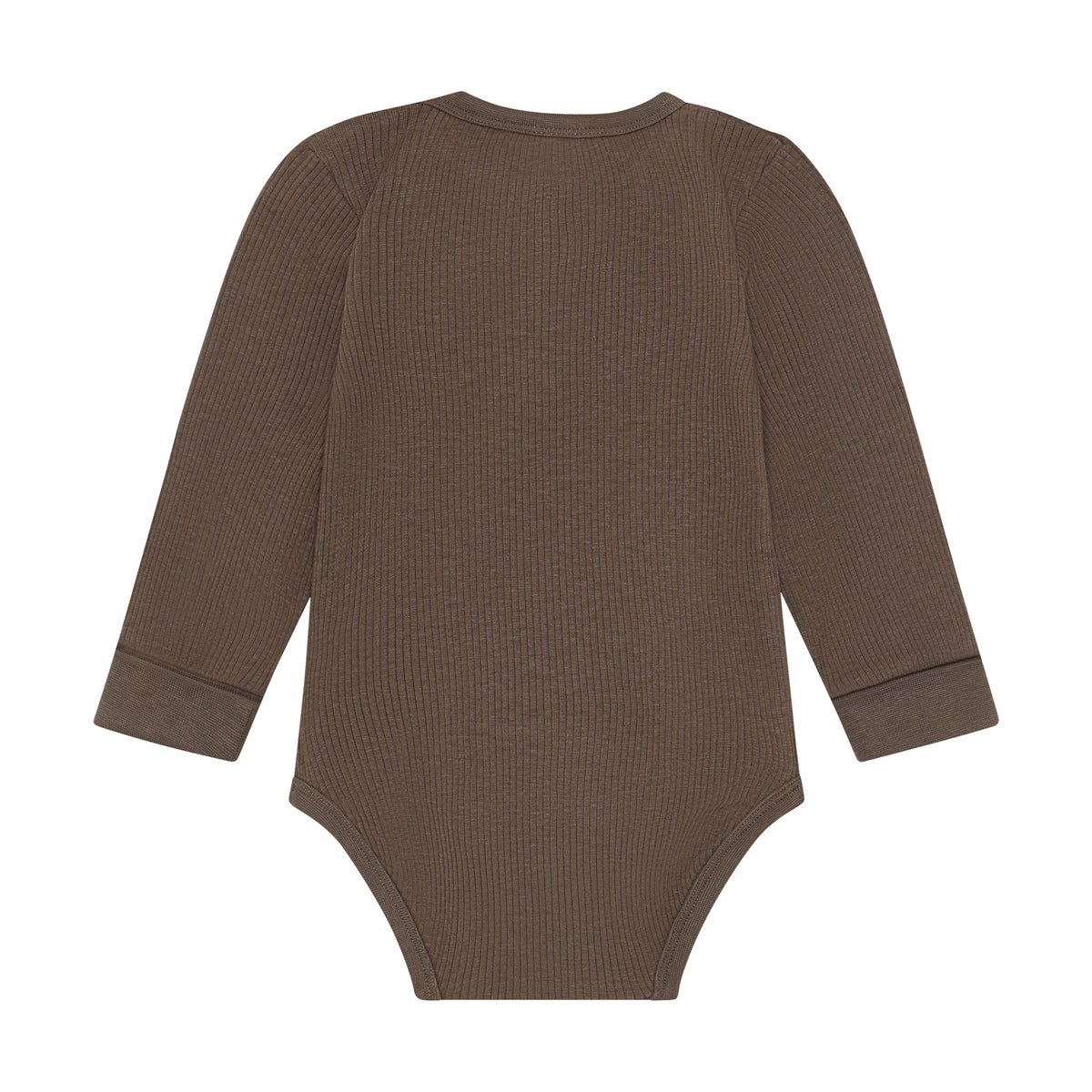 Minymo Tencel kurzarm Body in Rippoptik - Chocolate Chip Minymo