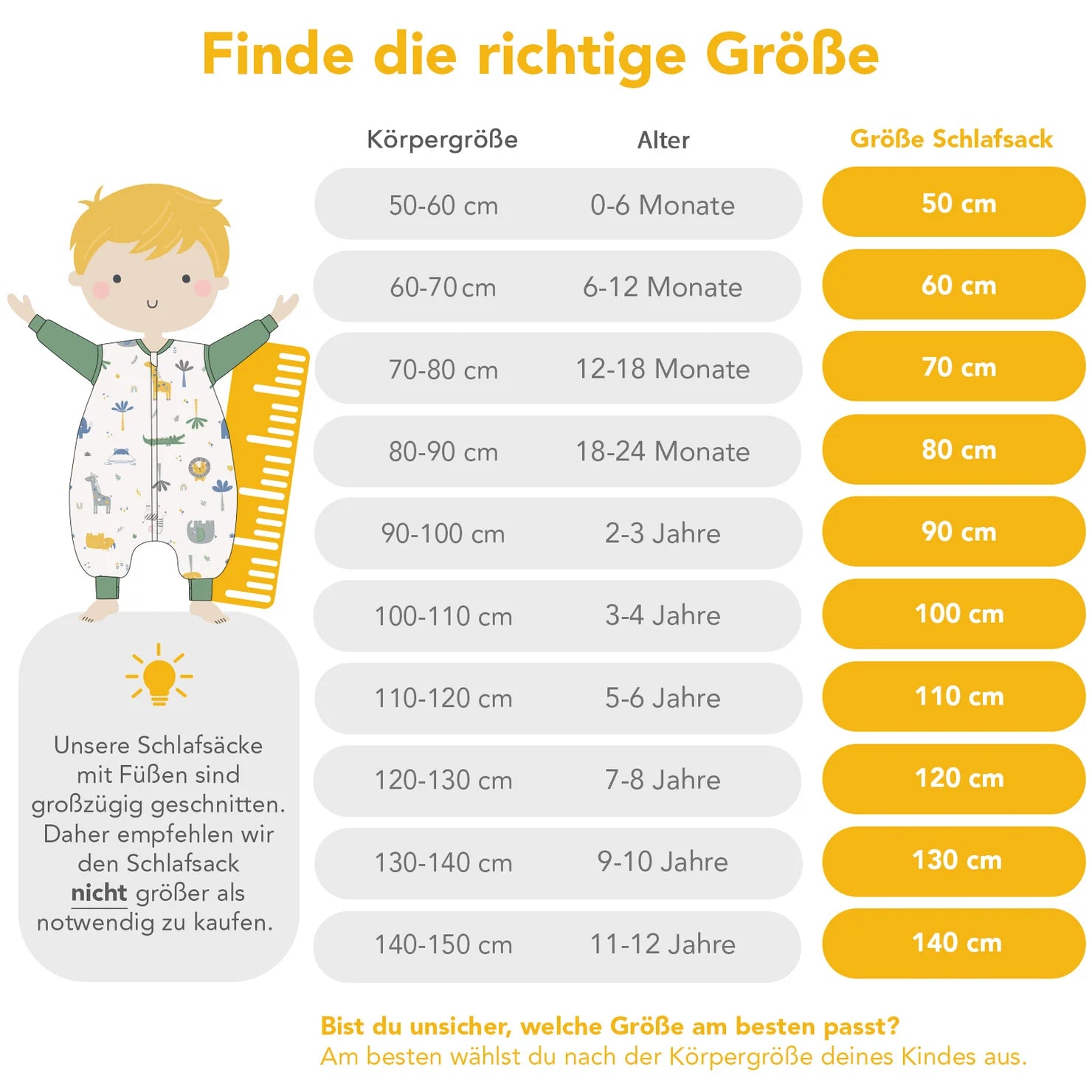 Schlafsack mit Füssen, umklappbaren Bündchen und Ärmeln 1.0 TOG Blue Ice Slumbersac