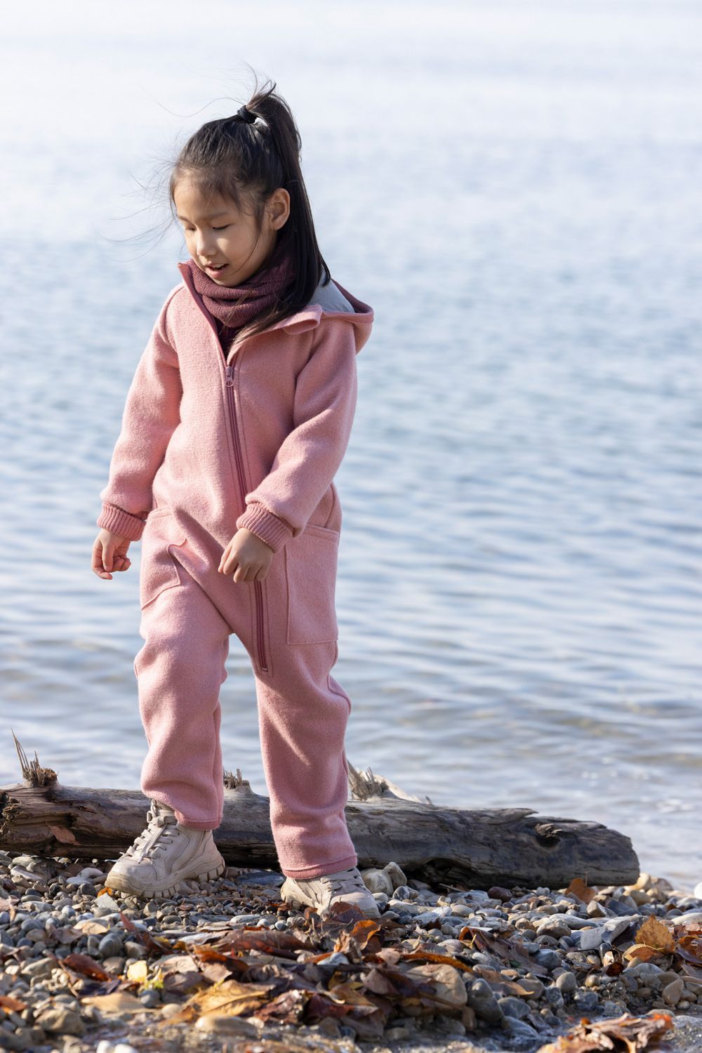 disana Zipp-Overall - der Walkoverall mit Reisverschluss -Soft Pink Disana