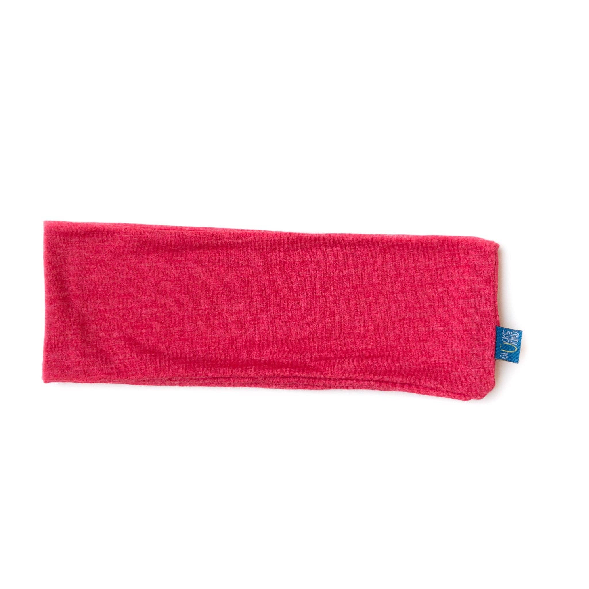 Stirnband himbeere, Merinowolle & Seide (bio/GOTS): M Glückskind