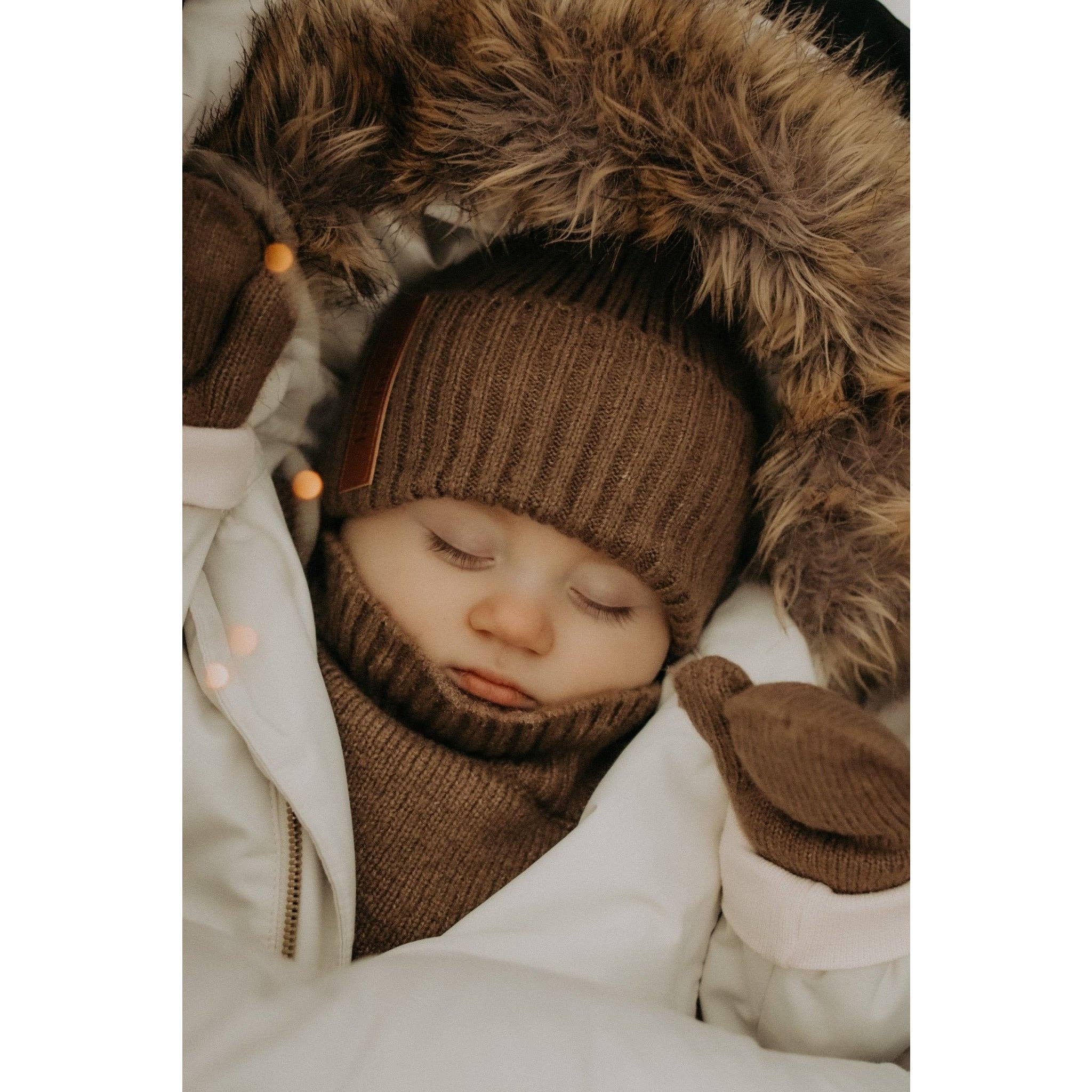 Halsschmeichler aus Bio-Baumwolle Kind - olive BabyMocs