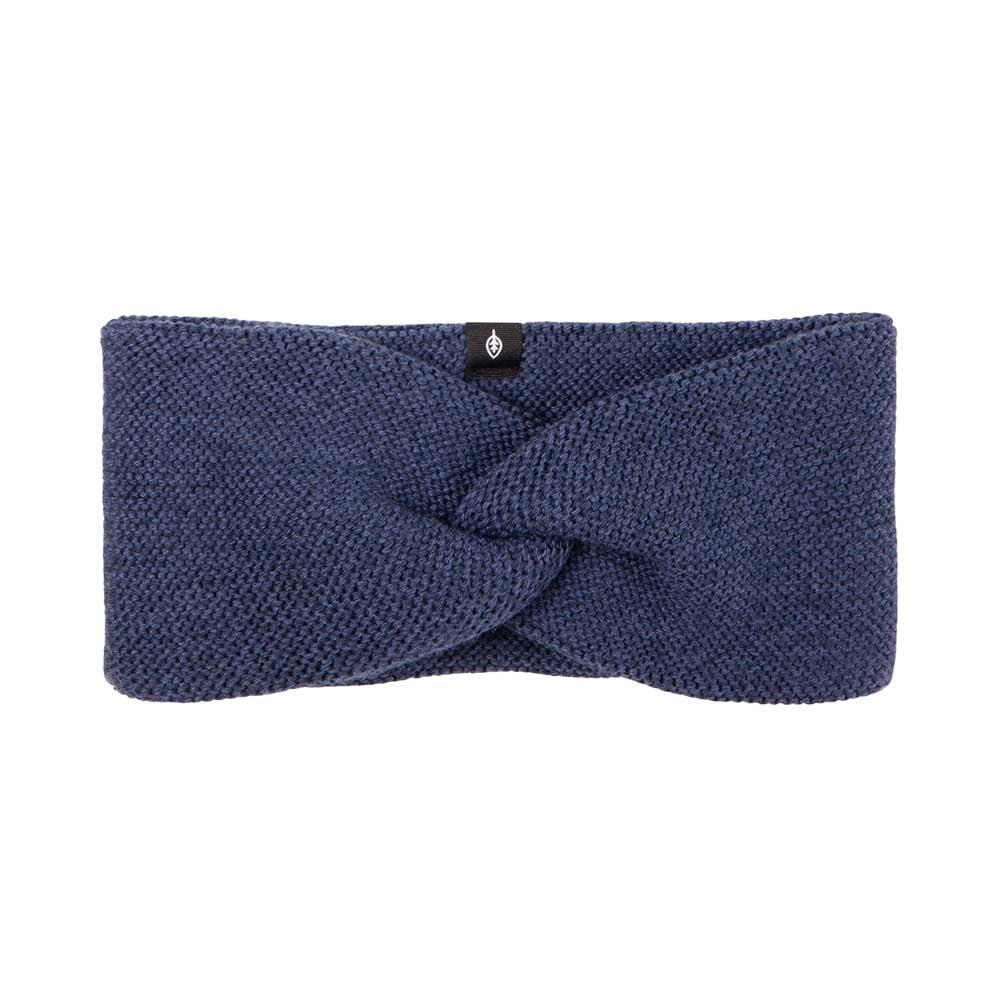 PurePure Knoten-Stirnband Wolle/Baumwolle/Seide - marine