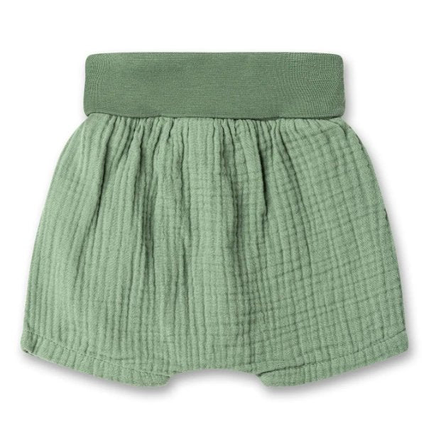 Sanetta Musselin Baby-Shorts - grün - Familienbande - Sanetta