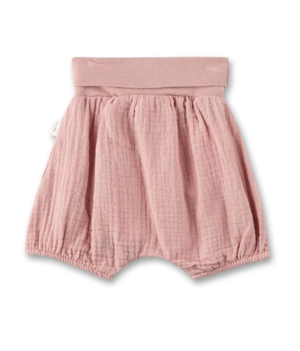 Sanetta Musselin Baby-Shorts - rosa - Familienbande - Sanetta