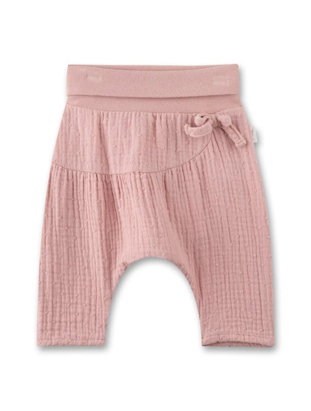 Sanetta Musselin Baby-Hosen - rosa - Familienbande - Sanetta