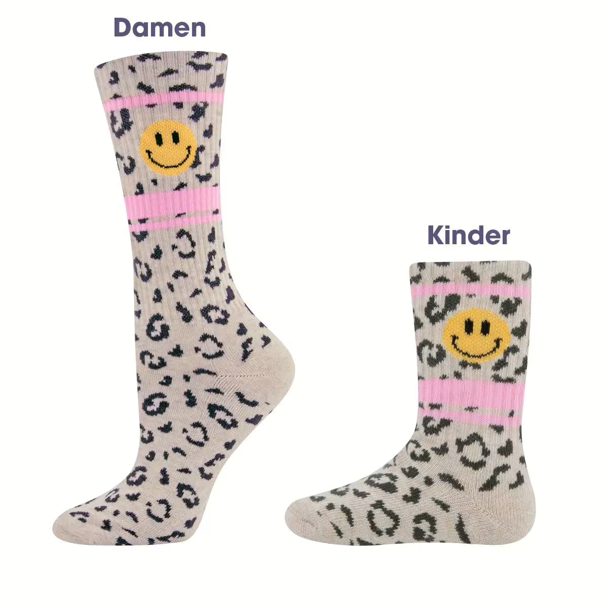 Mini Me Tennissocken Damen Leo/Smile Ewers