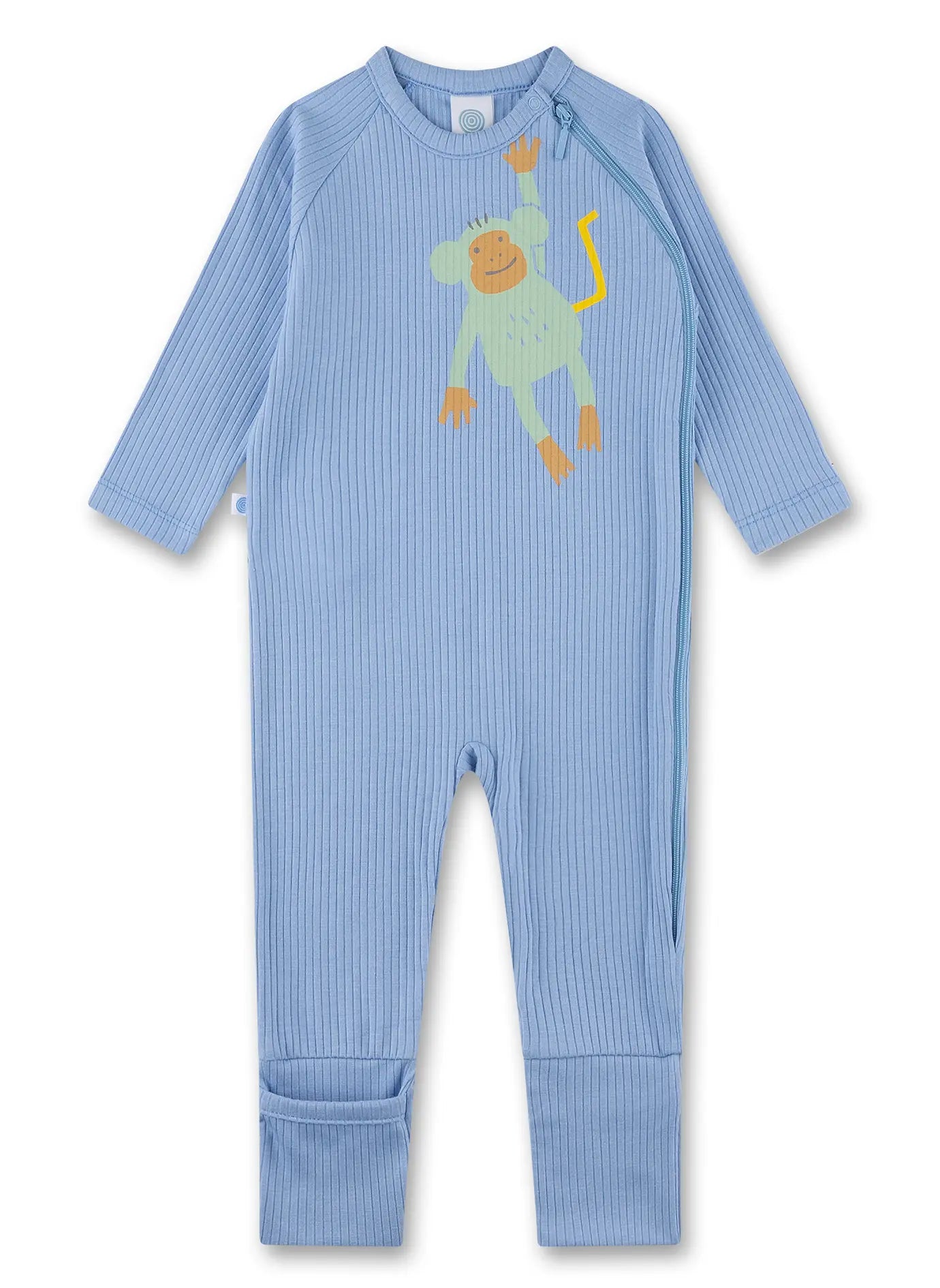 Bambus Baumwoll Baby-Strampler Sanetta - Blau Sanetta