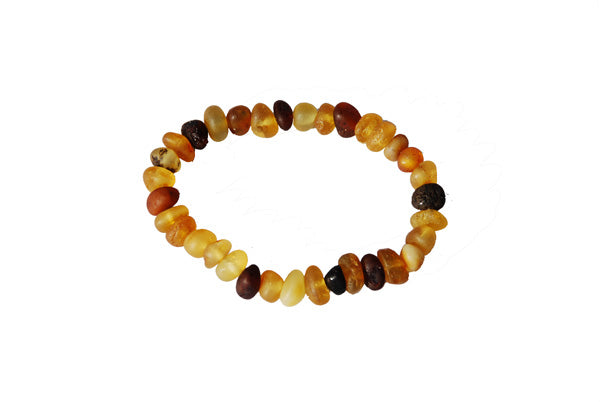 Kinder Bernstein-Armband Tricolor matt novavida