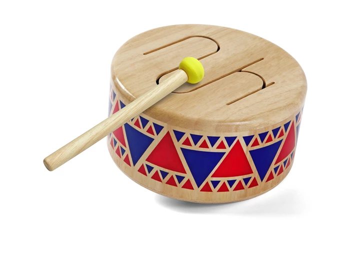 Holztrommel mit Schlägel Plan Toys
